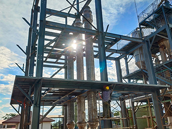 內蒙三效蒸發器現場安裝圖 內蒙三效蒸發器現場安裝圖